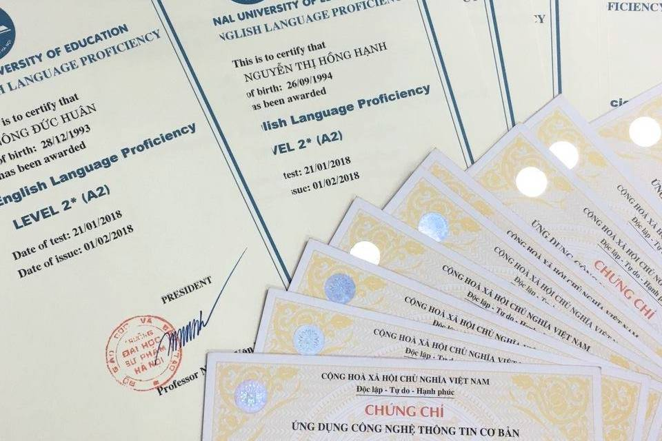 II. Các chứng chỉ tiếng Anh phổ biến được chấp nhận khi du học
